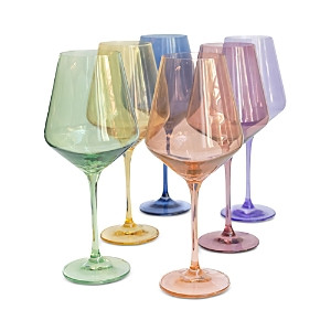 Estelle Colored Glass Stem Wine Glasses, Set of 6 | Bloomingdale's (US)