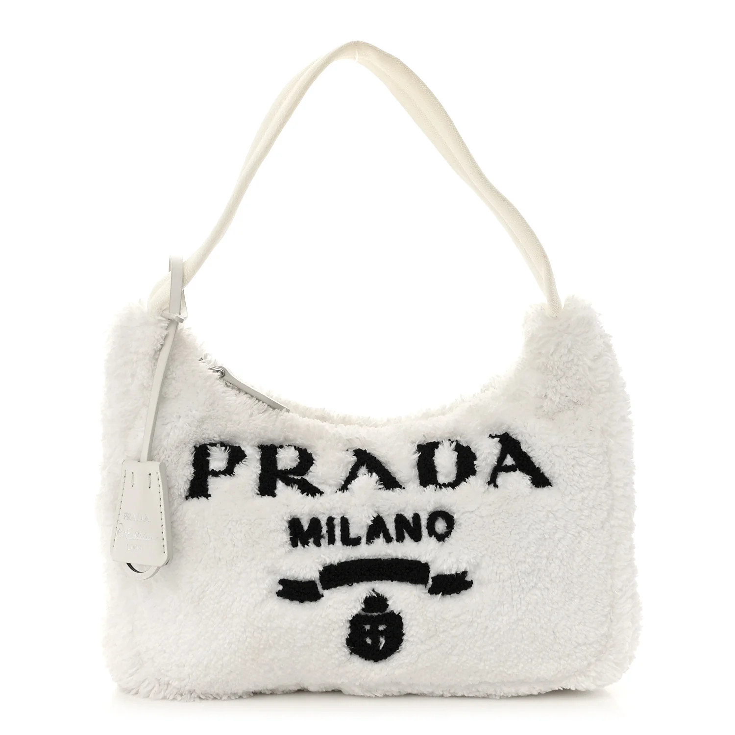 Terry Cloth Mini Re-Edition 2000 Bag White Black | FASHIONPHILE (US)