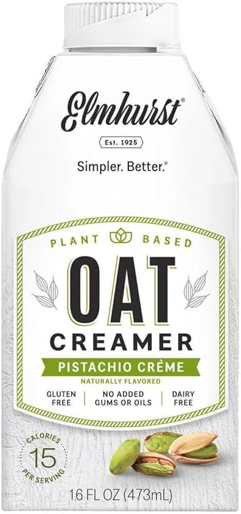 ELMHURST Pistachio Creme Oat Creamer, 16 FZ | Amazon (US)