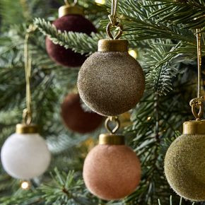 Flocked Ball Ornaments (Set of 25) - Cool Tones | West Elm (US)