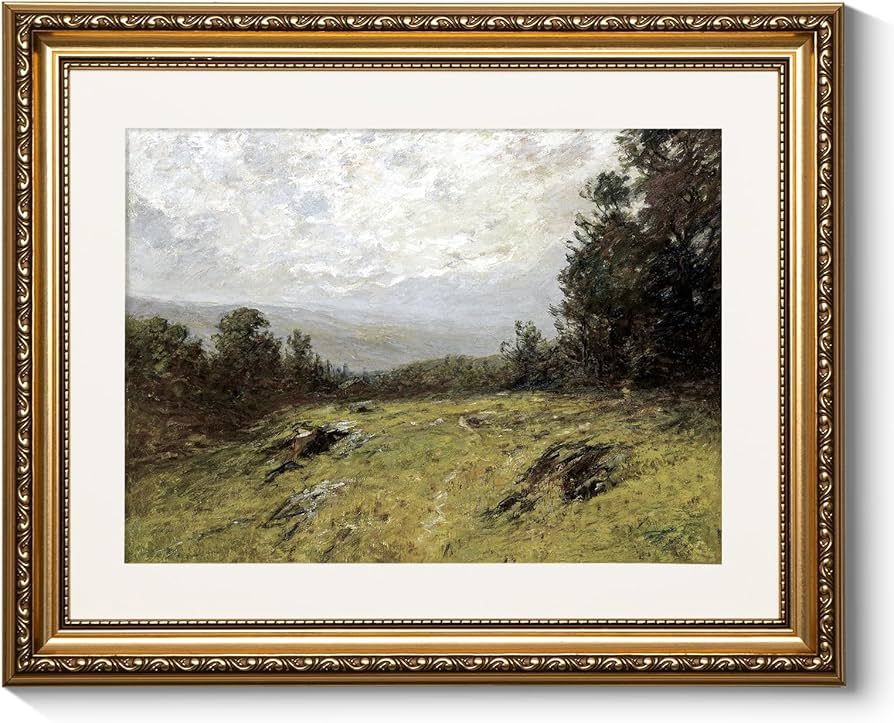 ARPEOTCY Vintage Gold Framed Wall Art Home Decor, 13x16 inch Hillside Country Landscape Paintings... | Amazon (US)