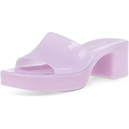 Steve Madden Harlin Lilac Open Rounded Toe Slide-On Single Strap Heeled Sandal (11 Lilac) | Walmart (US)