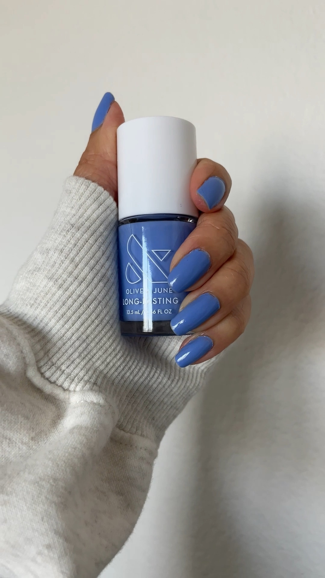 Loving this blue nail polish for spring! 

Olive and June nail polish 💅 
Light blue nails 💅 

#LTKselfcare #LTKSpringSale #LTKBeauty