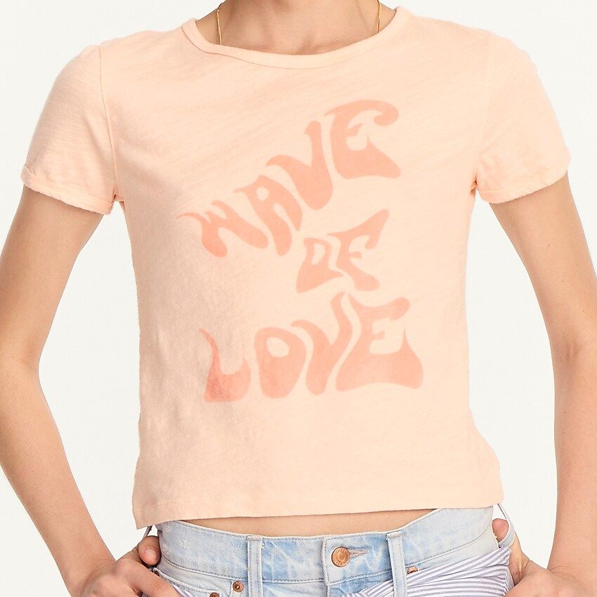 Cropped "Wave of love" T-shirt | J.Crew US
