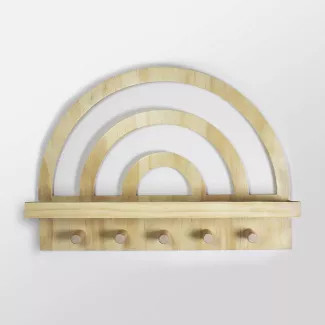 Rainbow Wooden Shelf Natural Wood - Cloud Island™ | Target