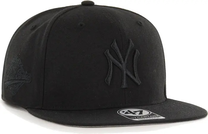 '47 Men's '47 New York Yankees Black on Black Sure Shot Captain Snapback Hat | Nordstrom | Nordstrom