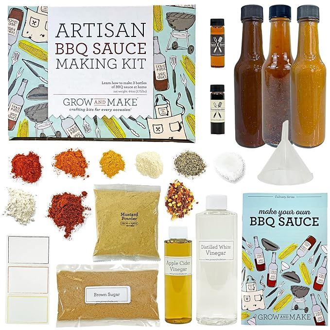 Artisan DIY BBQ SAUCE MAKING KIT Everything Included - Best Gift For Dad, Husband, Friend, & Love... | Amazon (US)