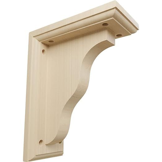 Ekena Millwork BKT03X07X09HARW Hamilton Traditional Wood Brackets, 3 1/2"W x 7"D x 9"H , Rubberwo... | Amazon (US)