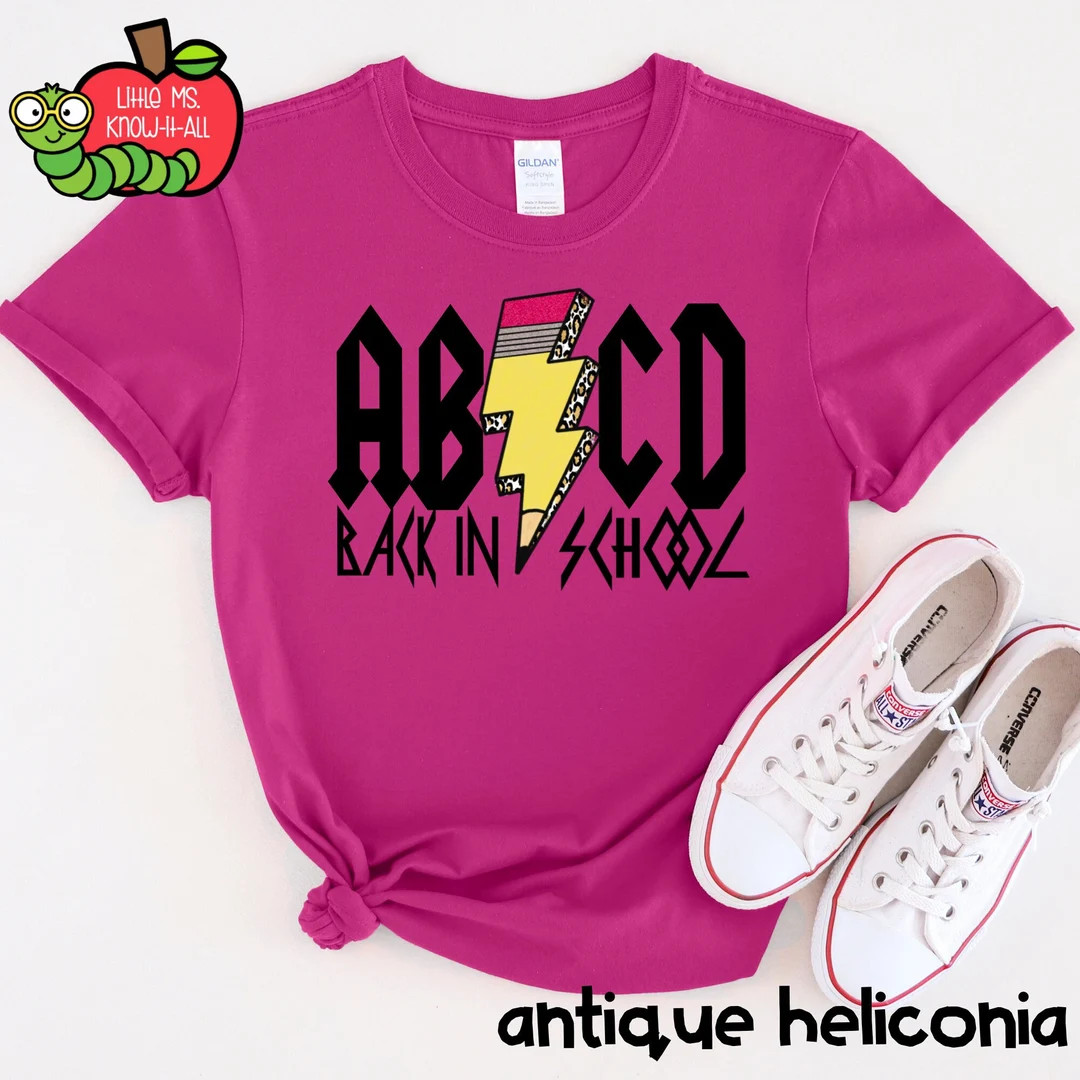 ABCD Back to School Tee Cute Teacher Tshirt Teacher - Etsy | Etsy (US)