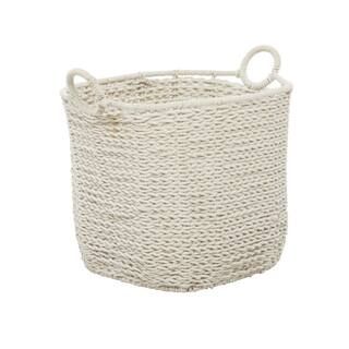 Litton Lane CosmoLiving by Cosmopolitan Cotton Bohemian Storage Basket 22 in. x 15 in. x 18 in. 0... | The Home Depot