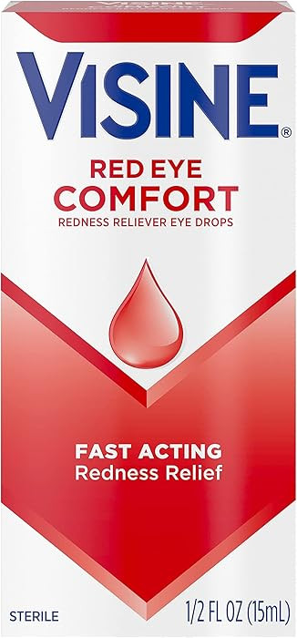 Visine Red Eye Comfort Redness Relief Eye Drops to Help Relieve Red Eyes Due to Minor Eye Irritat... | Amazon (US)