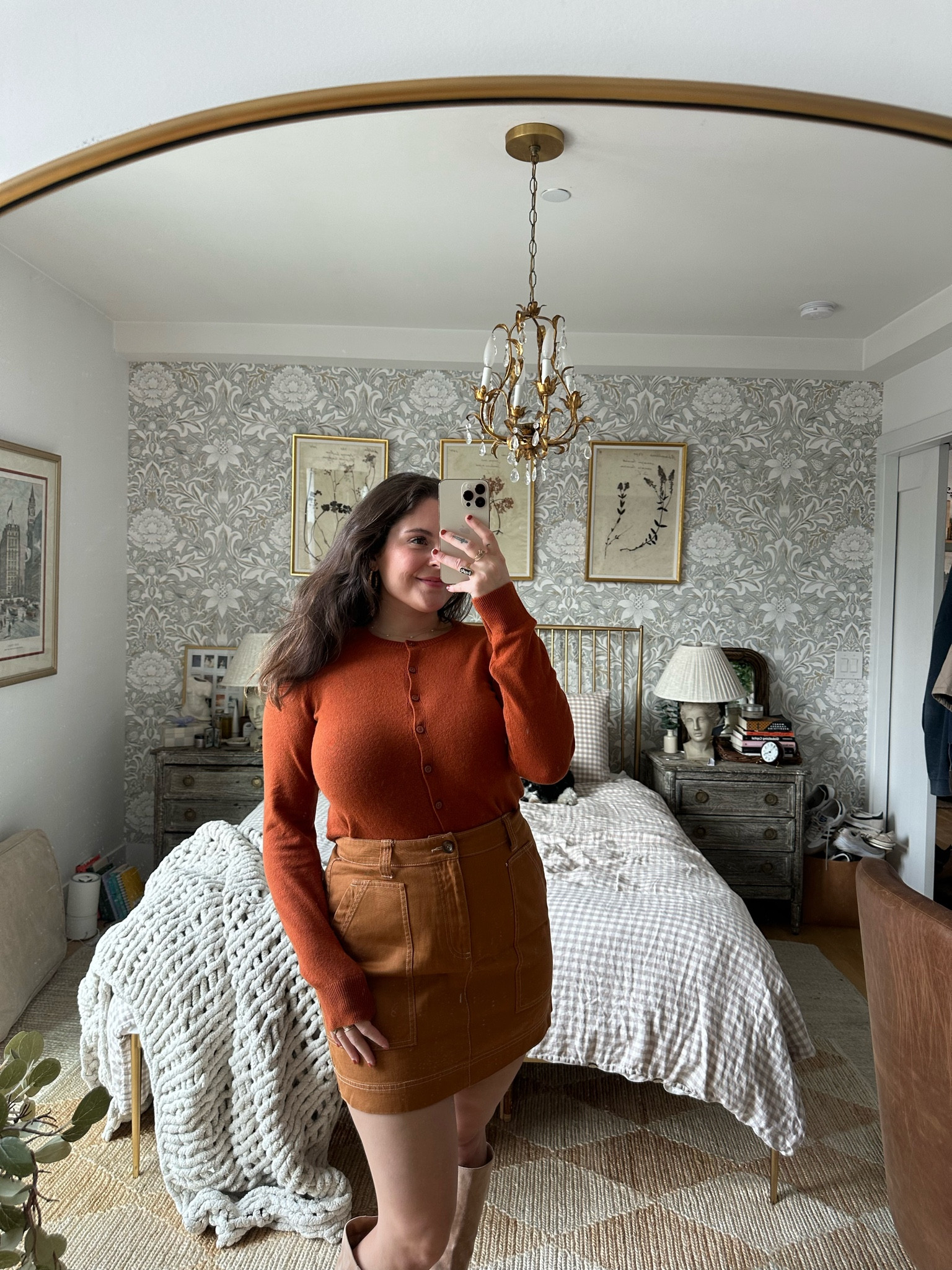 Rust orange button up cardigan from old navy size L

Terracotta rust canvas utility style mini skirt size L
Matching jacket is available old navyy

#LTKFindsUnder50 #LTKStyleTip #LTKMidsize
