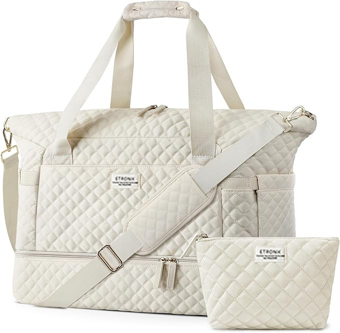 ETRONIK Travel Bag, Weekender Bags for Women, Personal Item Travel Bag with Wet Pocket, Duffel Ba... | Amazon (US)