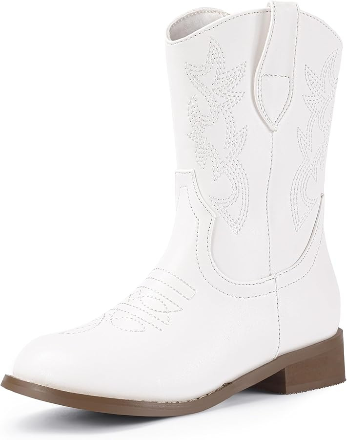 Hehainom Girls Cowboy Cowgirl Boots Boys Kids Toddler Western Mid Calf Zipper Riding Boots for Li... | Amazon (US)