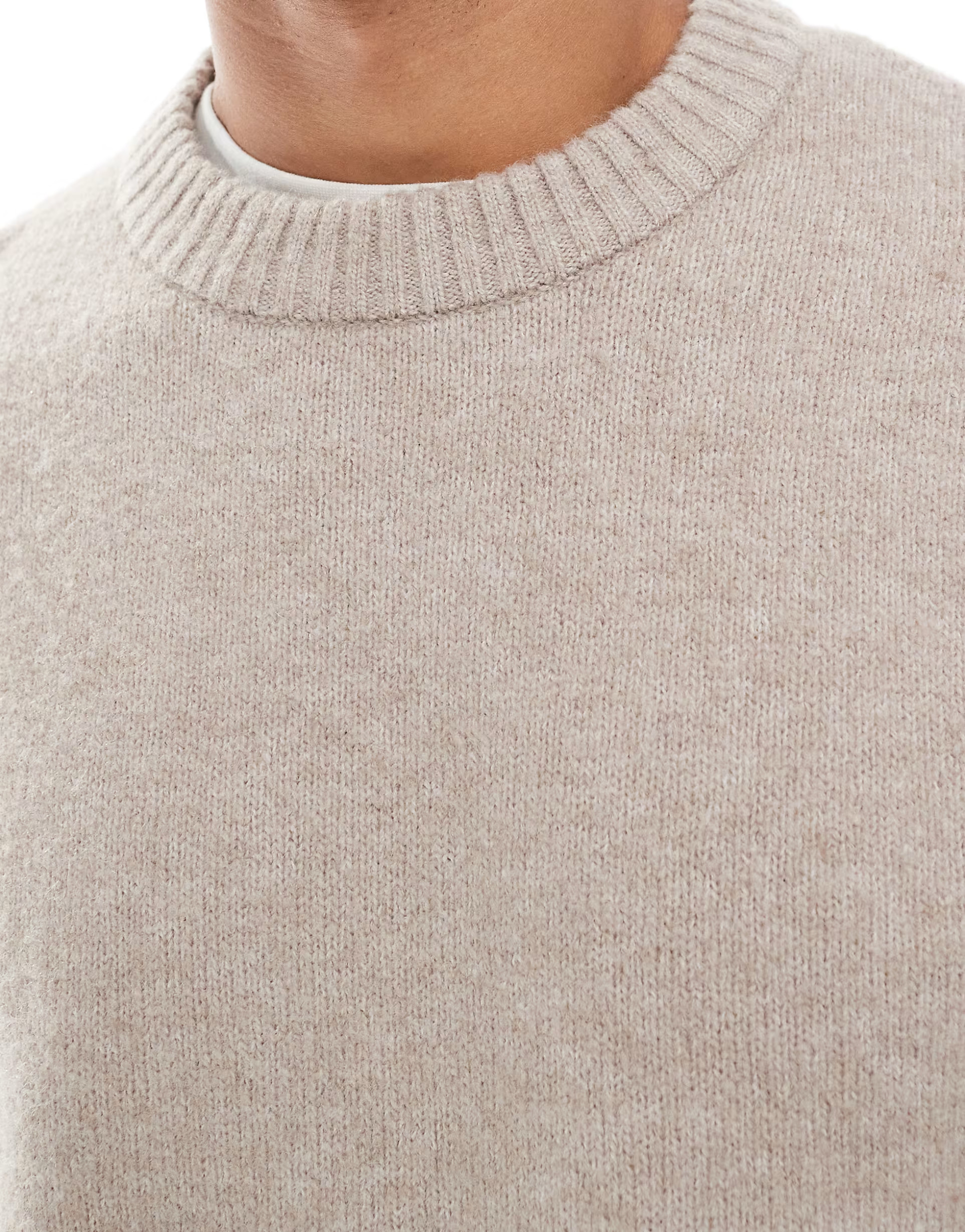 Jack & Jones – Flauschiger Oversize-Pullover in Beige | ASOS (Global)