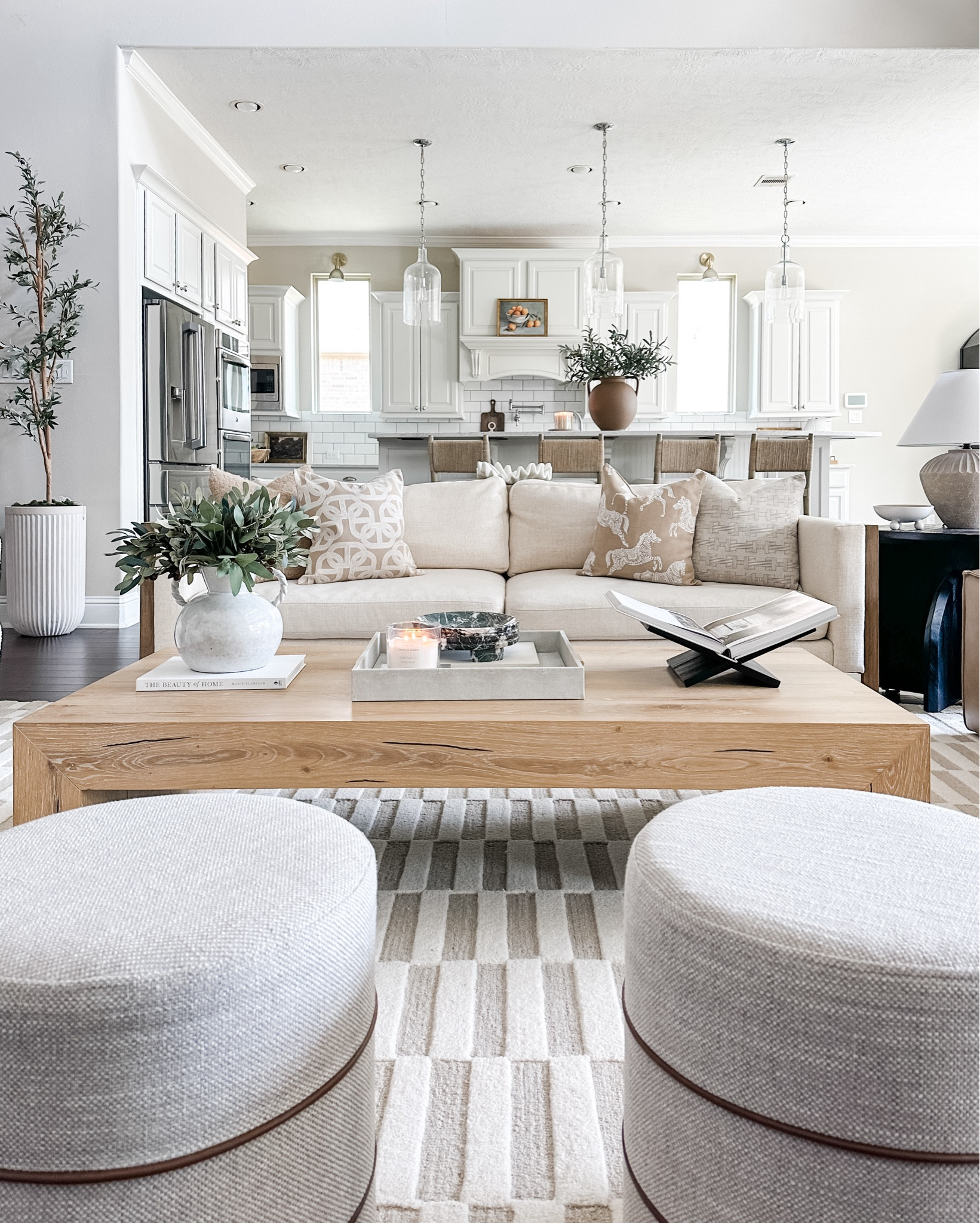 Living room stills! The most popular space of our home! Coffee table styling, throw pillow styling, living room views, great room. Timeless Neutrals, transitional living room. 

#LTKStyleTip #LTKHome