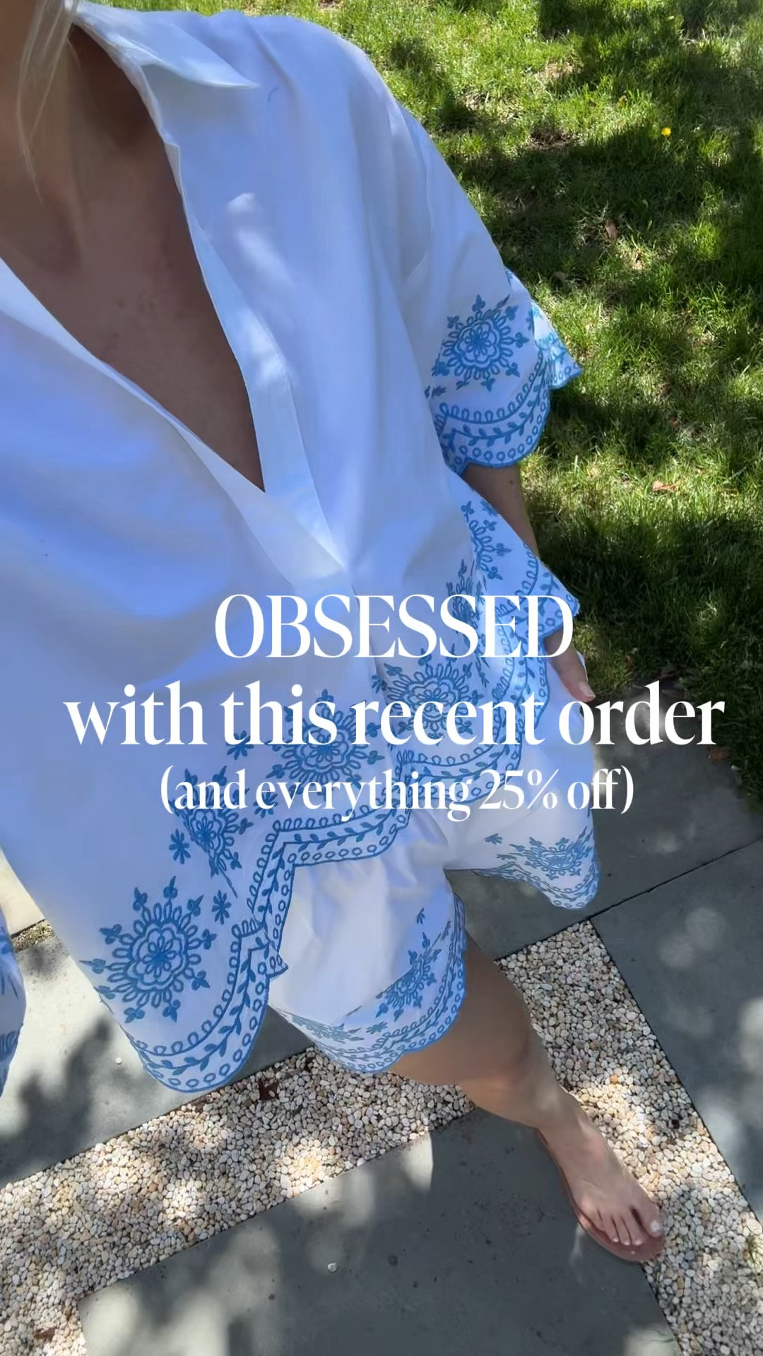 French Connection is 25% off with code FAM25 🎉 Obsessed with my recent order. Sizing below, I’m 5’5 for reference. 
•white/blue set - size small 
•cream set - size 2 top & size 4 bottoms, but a 6 would be more comfortable 
•black set - size small 
•long white dress - size 4 
•black linen dress -size small, but wish I did XS (loose under arms & prefer a little shorter) 
•white linen dress - size small, but wish I did XS (loose under arms & prefer a little shorter) 
•white fitted dress - size 4
•all shoes fit tts 