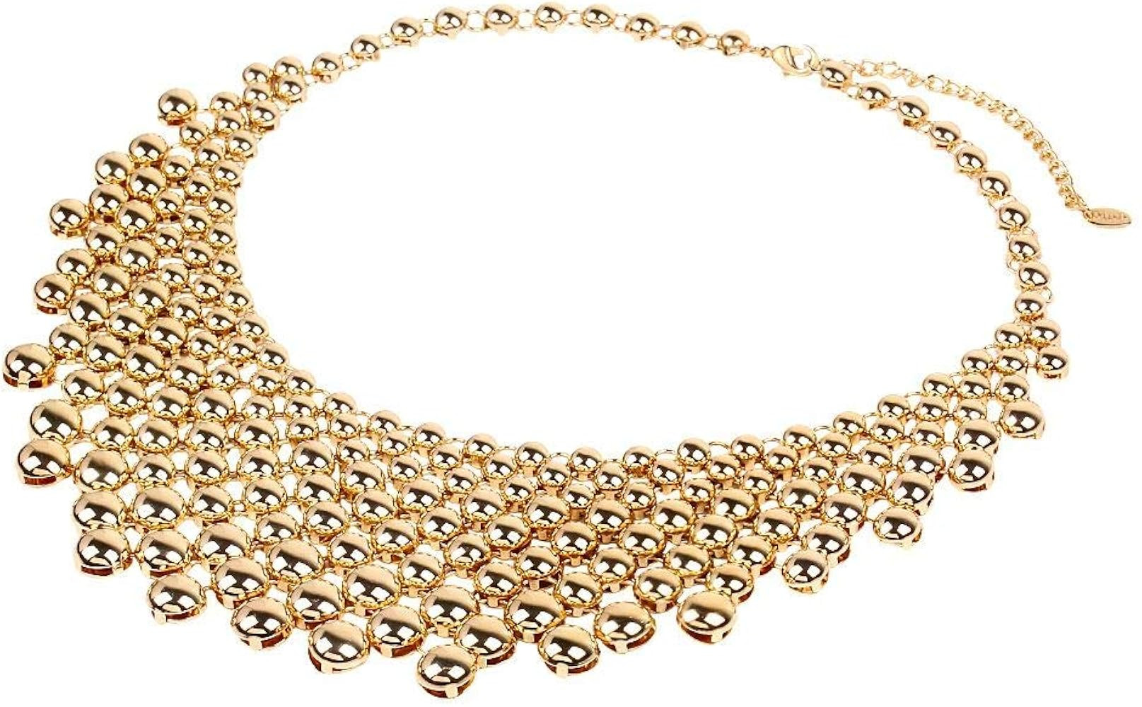 MEIDIJINGBEI gold statement necklaces for women Collar Necklace Glossy Metal Exaggerated Necklace... | Amazon (US)