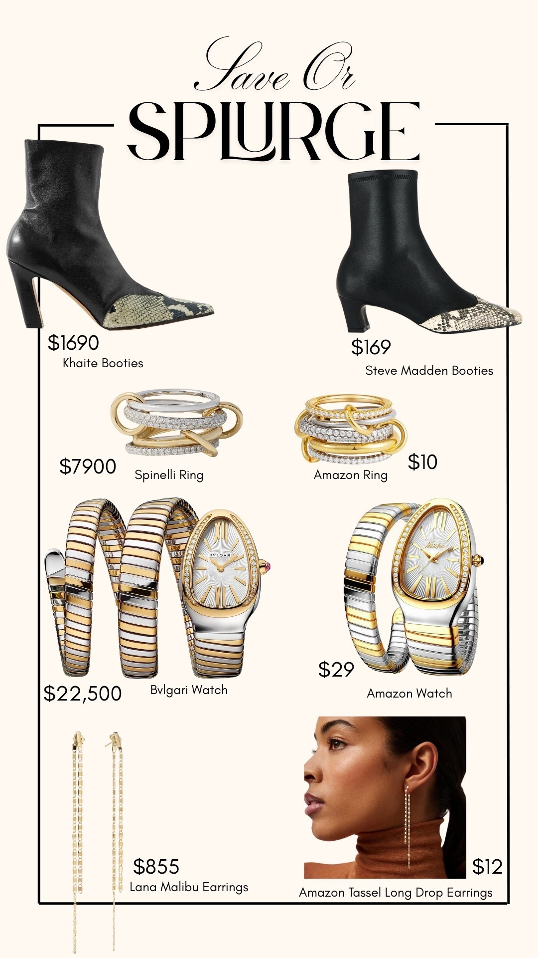 Save or Splurge! 
Designer lookalike booties, rings, watches & earrings!! 

Save or Splurge, Lookalikes, Watch, Rings, Earrings, Boots, Booties, Amazon Finds, Black Friday, Cyber Monday, Sale Alert, Emily Ann Gemma

#LTKSaleAlert #LTKCyberWeek #LTKGiftGuide