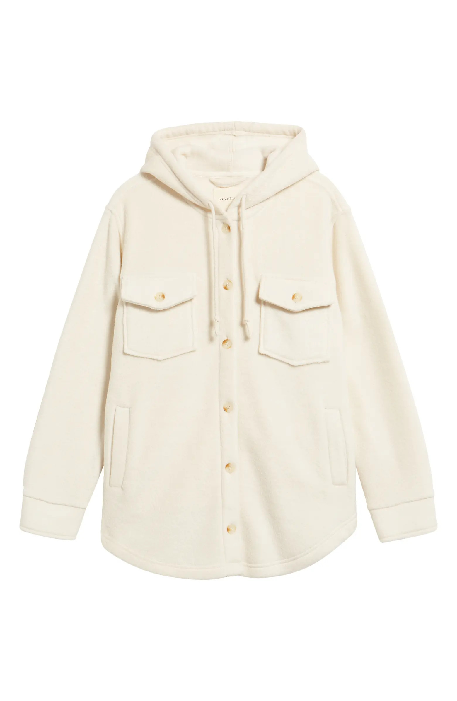 Thread & Supply Hooded Fleece Shacket | Nordstrom | Nordstrom