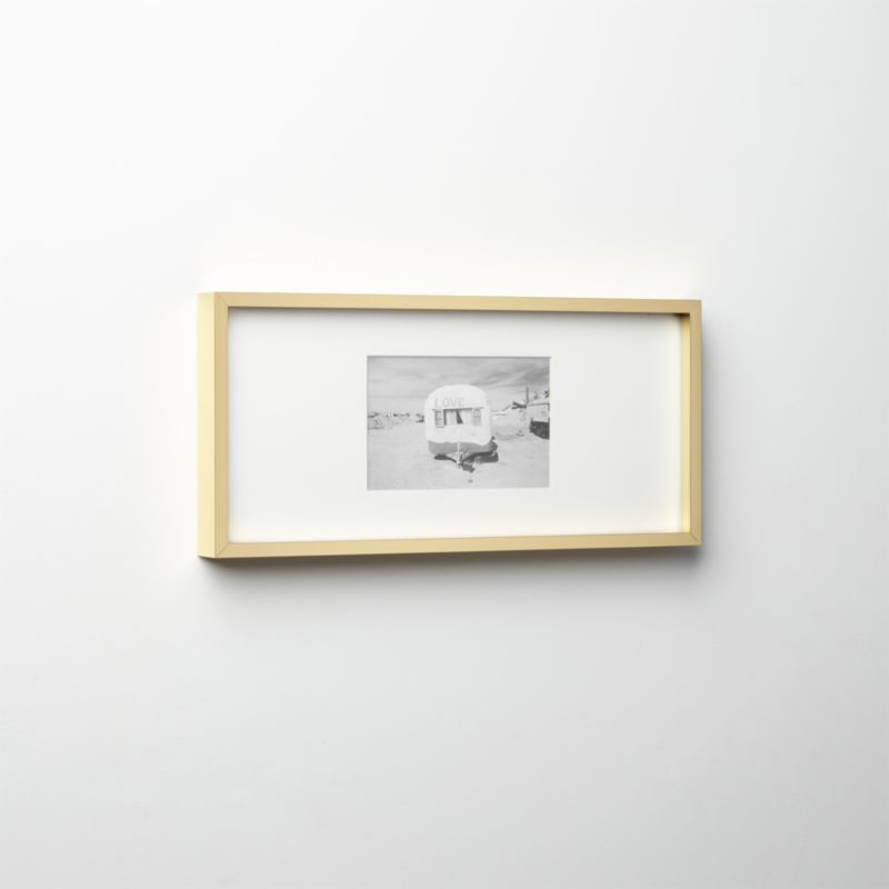 gallery brass 4x6 picture frame | CB2