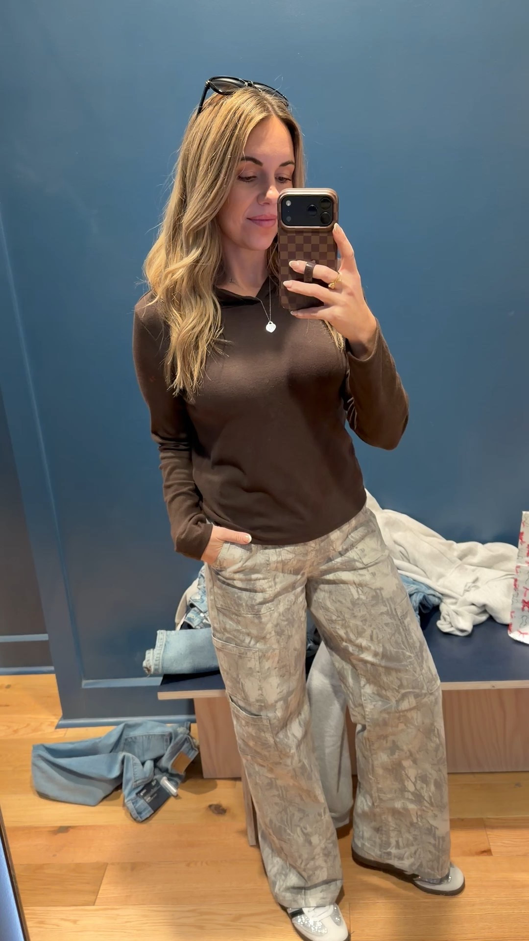 I sized up twice to a large in the light weight hoodie! 