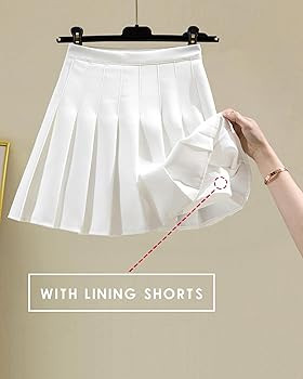 SCKTOO Womens Girl High Waisted Pleated Tennis Skirt School A-Line Skater Skirts with Lining Shor... | Amazon (US)