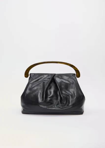 Leather Clasp Crisp Bag | La Garconne