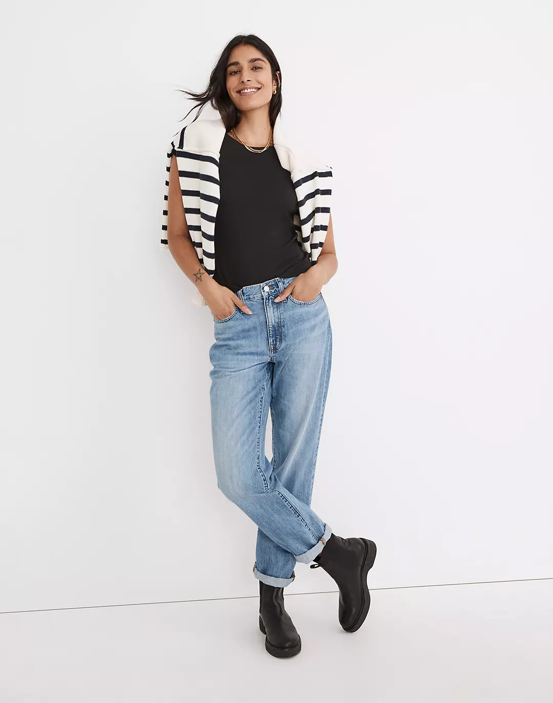The Slouchy Boyjean in Riverspring Wash | Madewell