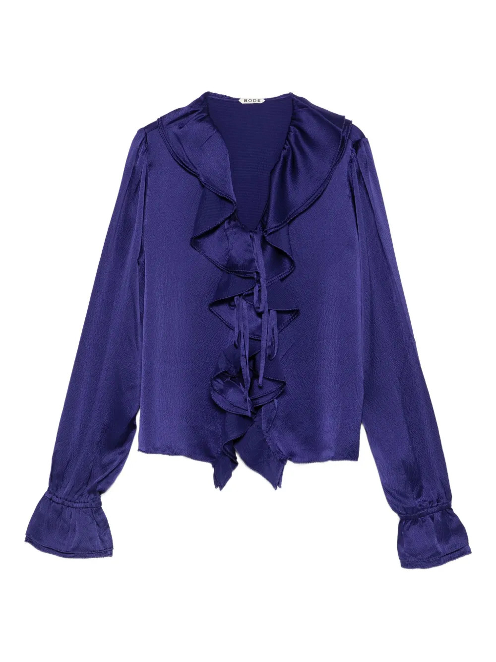 BODE Dream Souvenir flounce blouse - Purple | Farfetch Global