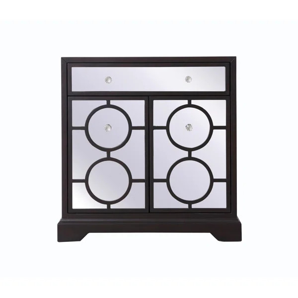 McManus 2 Door Mirrored Accent Cabinet | Wayfair North America