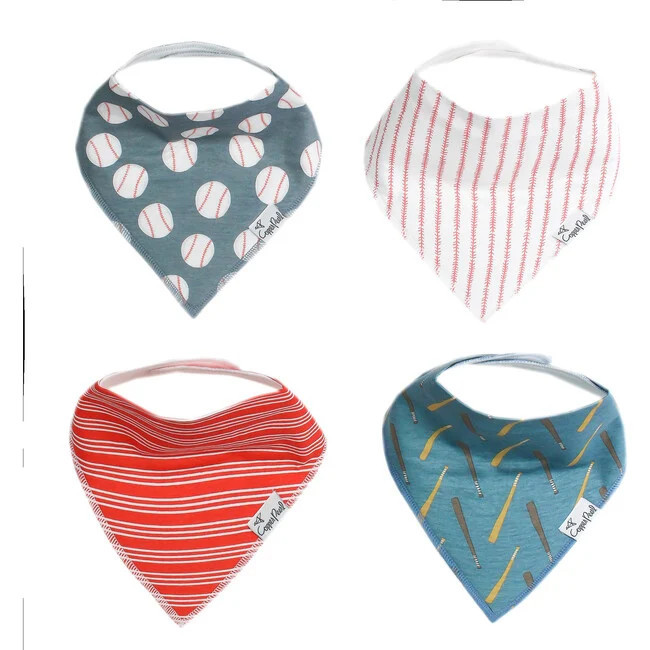 Bibs | Slugger Baby Bandana Bibs, (Size 3M-2Y) Copper Pearl | Maisonette | Maisonette
