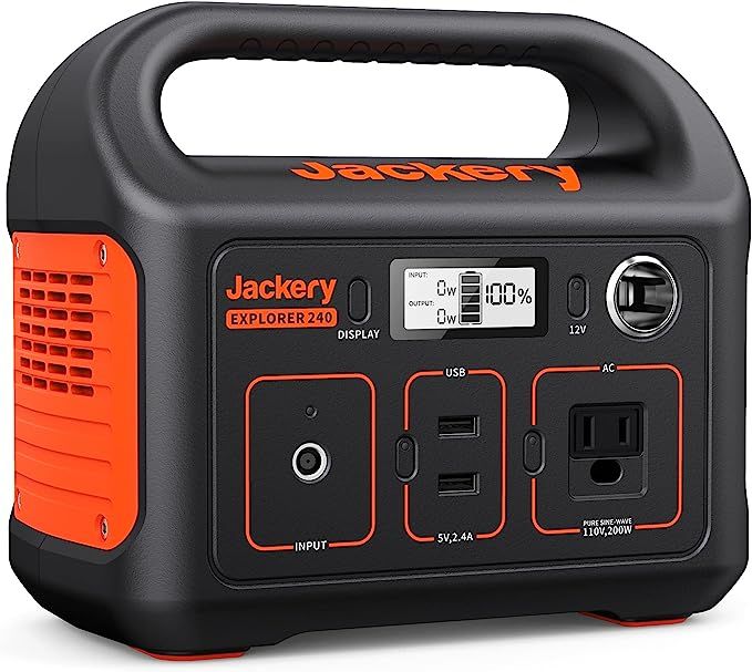 Jackery Portable Power Station Explorer 240, 240Wh Backup Lithium Battery, 110V/200W Pure Sine Wa... | Amazon (US)