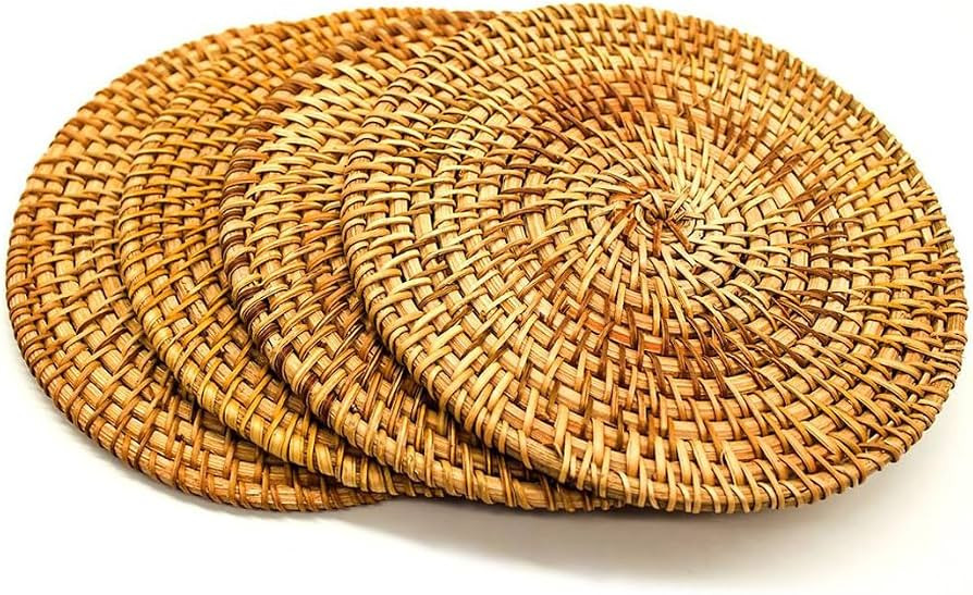 BEEHOMEE Trivets for Hot Dishes - Woven Rattan Trivets Hot Pads for Dinning Table,Kitchen Heat Re... | Amazon (US)