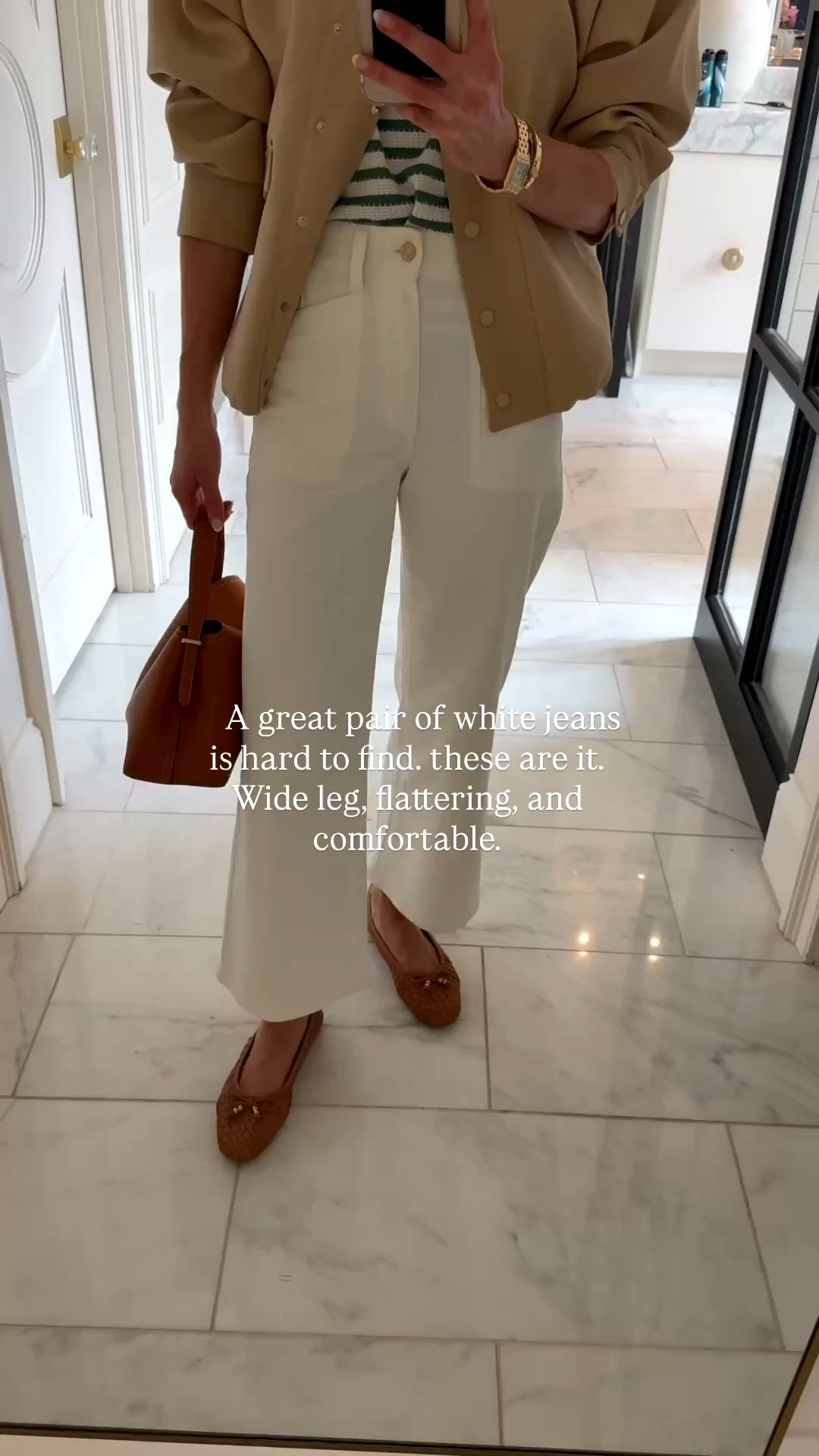 Grab them before sizes are gone! Such a good pair of ecru jeans, and I'm 5'7 for reference wearing size 25