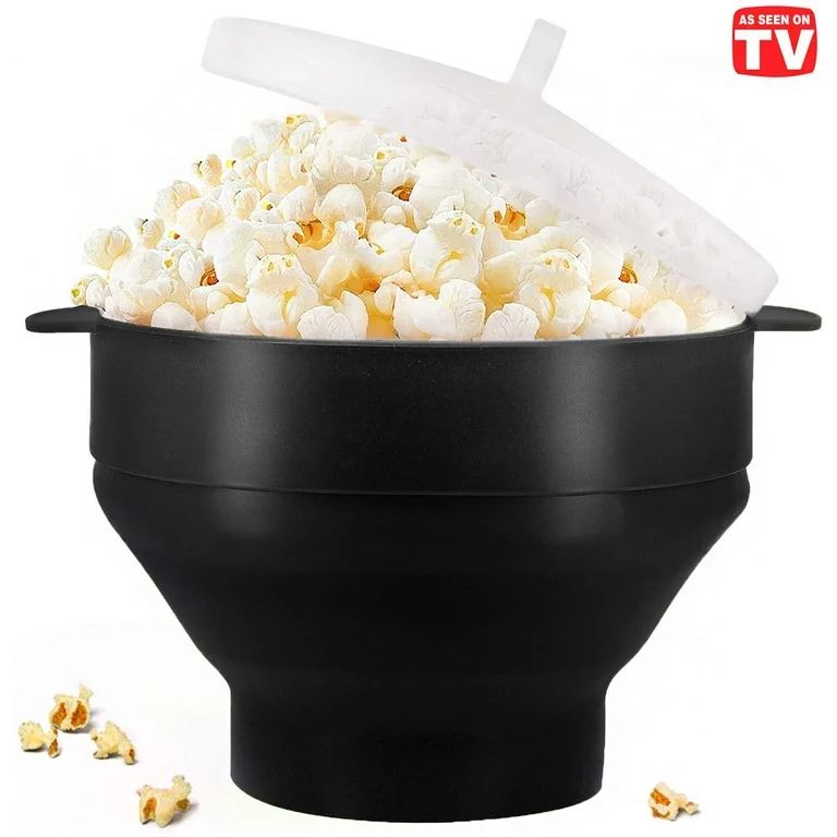 Korcci Microwave Popcorn Popper, BPA Free Silicone Hot Air Microwavable Popcorn Maker Bowl, Use I... | Walmart (US)