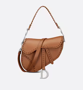 Saddle Bag with Strap Copper-Colored Smooth Calfskin with Braided Details | DIOR | Dior Couture