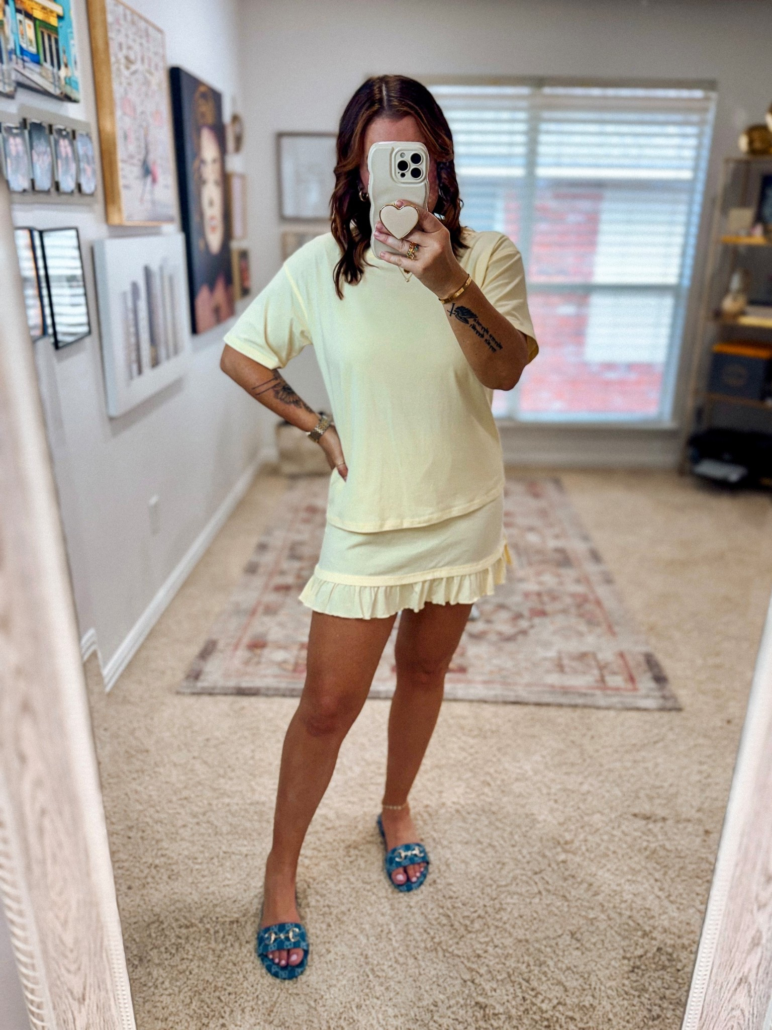 Friday OOTD in this cutie Amazon set 💛🩵 

#LTKOver40 #LTKootd