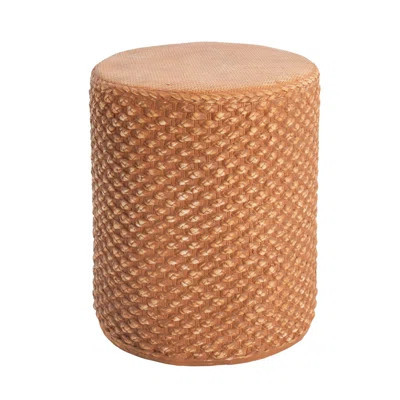 Evie Outdoor Patio Round MGO Side Table, Brown | Wayfair North America
