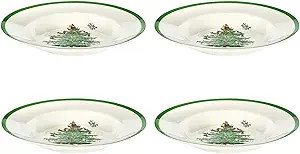 Spode Christmas Tree 9" Soup Plate (Set of 4) – Stoneware Bowls with Festive Tree Design & Gree... | Amazon (US)