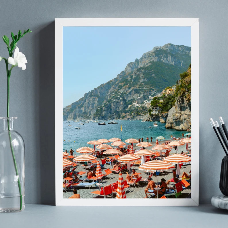 ITALIAN SUMMER Amalfi Coast Italy, Beach Umbrellas, Beach Print, Italy Photography, Summer in Pos... | Etsy (US)