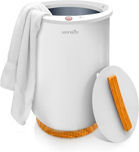 SereneLife Bucket Towel Warmers, White Large Towel Warmer for Spa and Bathroom, Luxury Towel Heat... | Amazon (US)