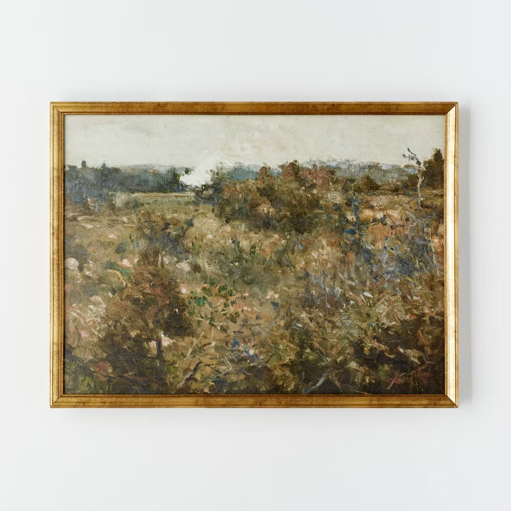 Thresholded Studio McGee Landscape Wall Art Rustic 24"x18" Canvas Antique | eBay US