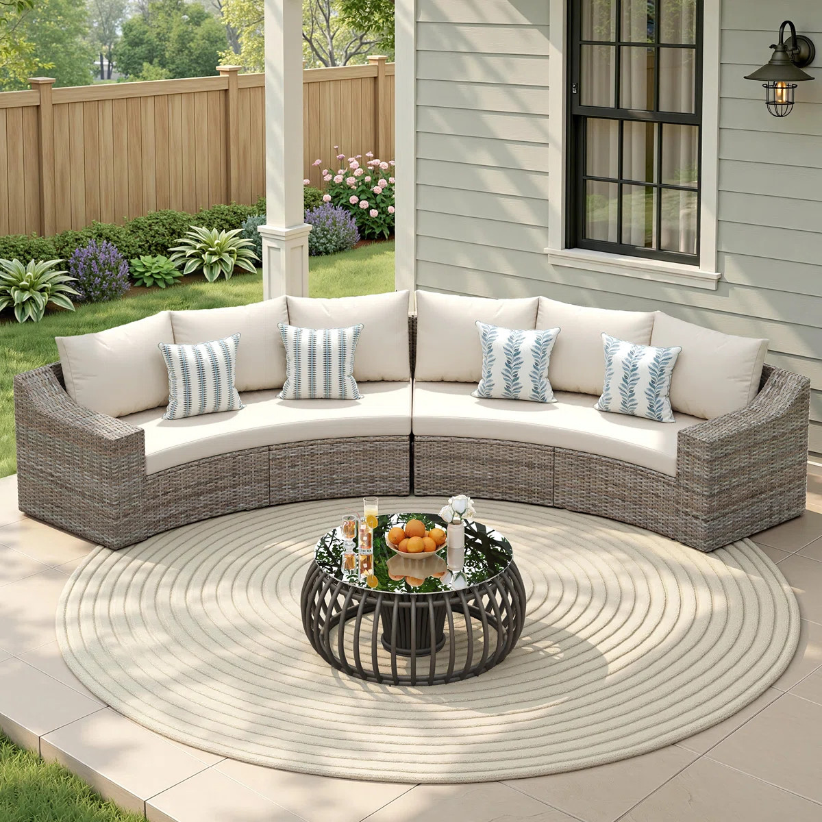 Chayenne 6-Person Patio All-weather Wicker Outdoor Conversation Set | Wayfair North America