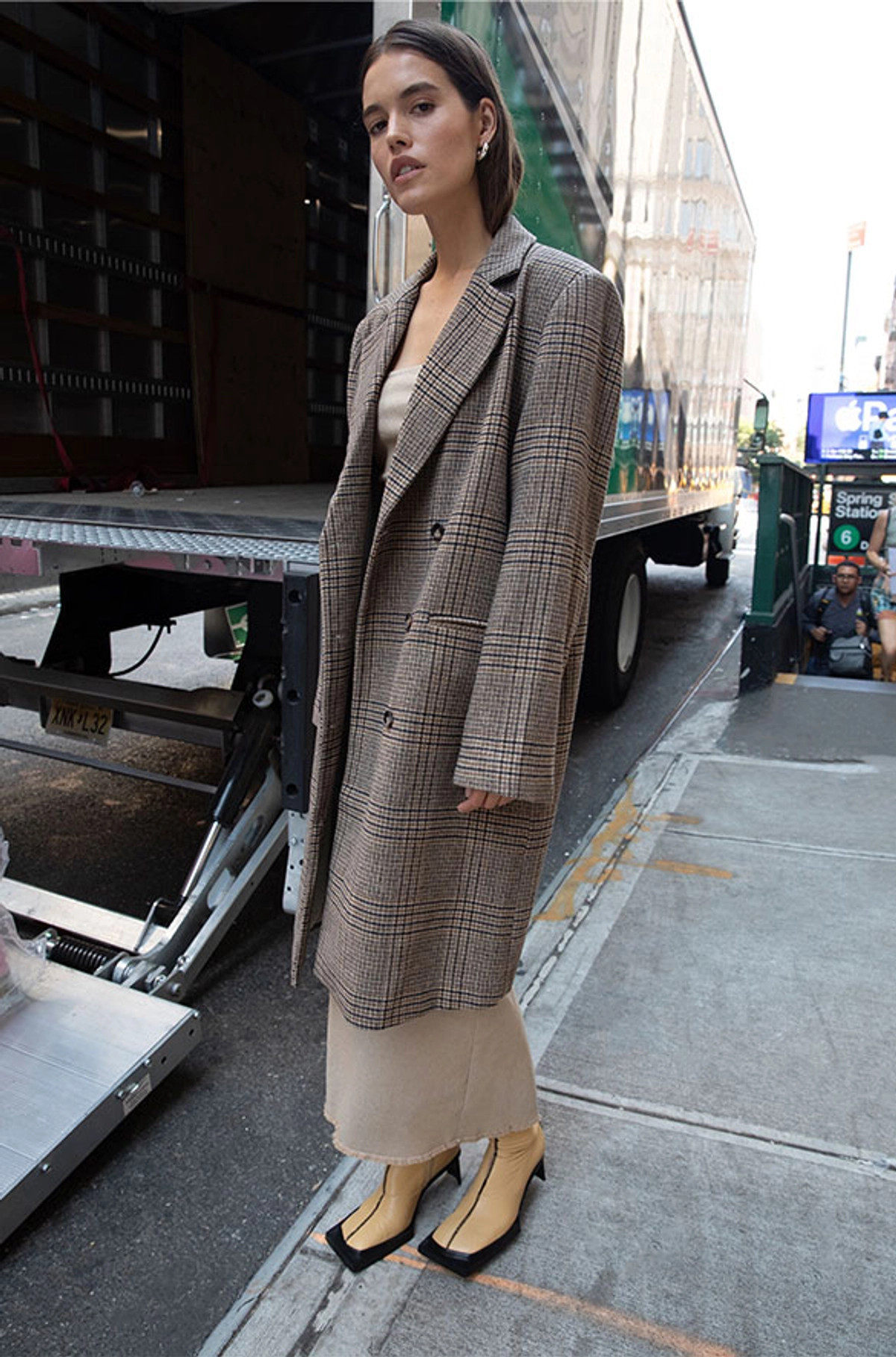 WOOL BLEND DOUBLE-BREASTED COAT | OAK + FORT