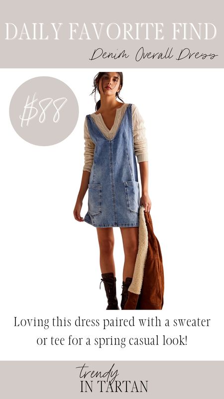 Daily favorite find- denim overall dress!

Mini dress, denim dress, free people, spring dress, spring outfit

#LTKfindsunder100 #LTKstyletip #LTKSeasonal