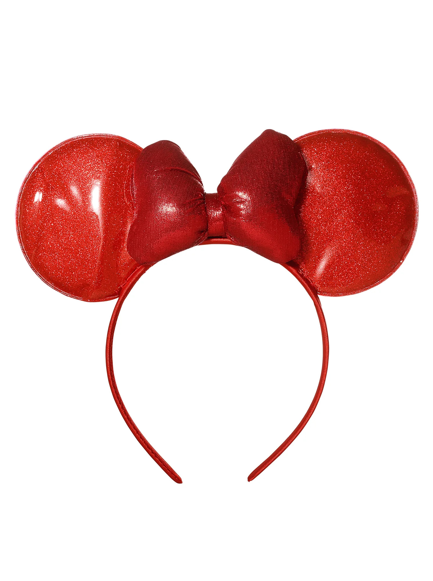 Minnie Mouse Girl's Red Glitter Bow Ears Headband | Walmart (US)