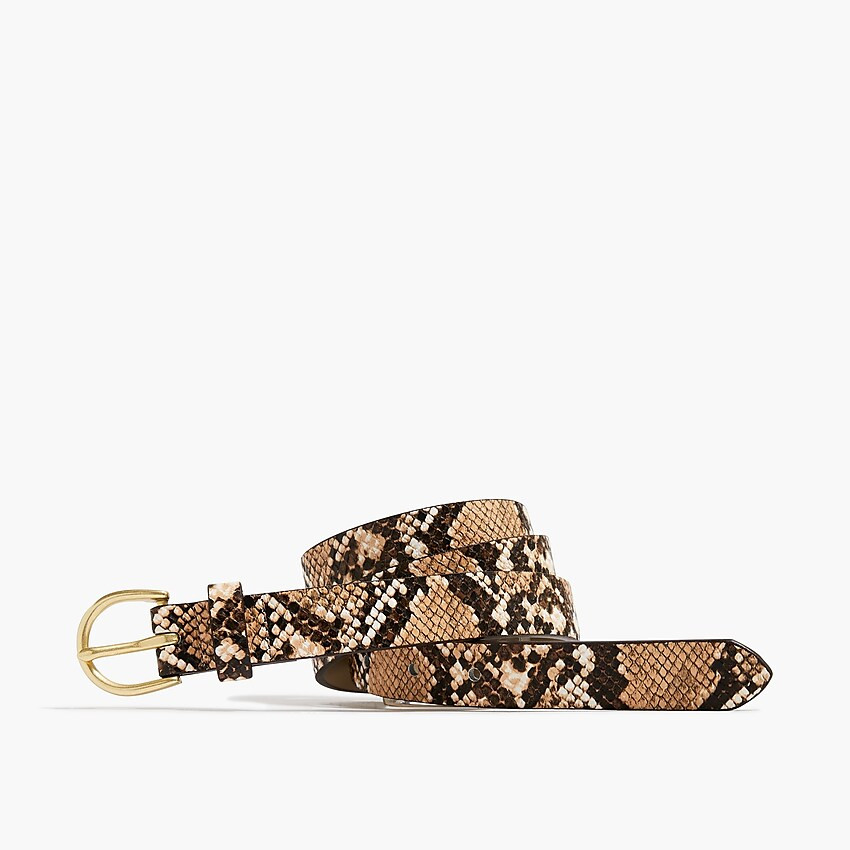 Faux snake-embossed skinny belt | J.Crew Factory