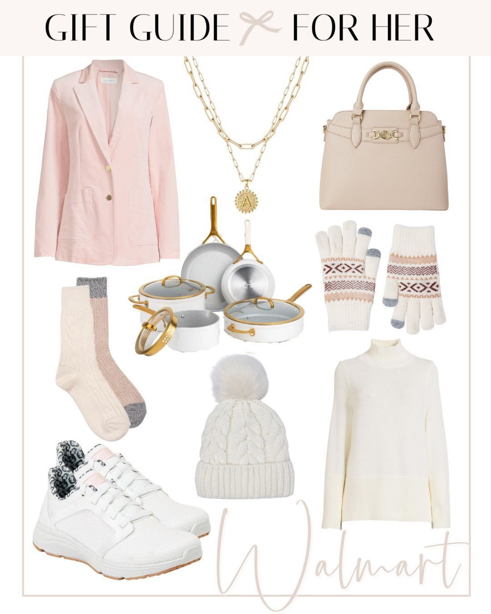 Gift guide for her from Walmart. Loving these pink and neutral items to use for the season  

#walmartpartner #walmartfashion 

#LTKunder50 #LTKGiftGuide #LTKHoliday