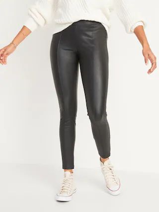 High-Waisted Stevie Faux-Leather Pants for Women | Old Navy (US)